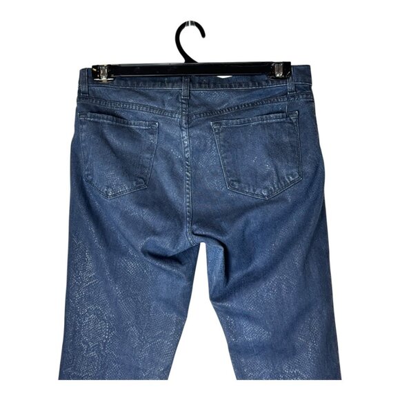 J Brand Jeans Women‎ 30 Blue Indigo Boa Denim Super Skinny Snakeskin Embossed - Picture 5 of 12